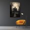Haunted House Gothic Wall Art – Vintage Forest Horror Print, Dark Academia Halloween Poster for Living Room, Office & Party Decor (Unframed 12x16")
